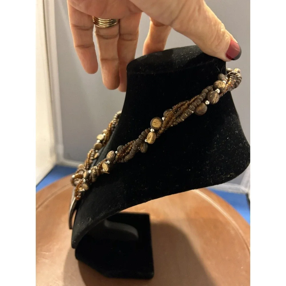 Vintage‎ Chunky Beaded Necklace Statement Costume